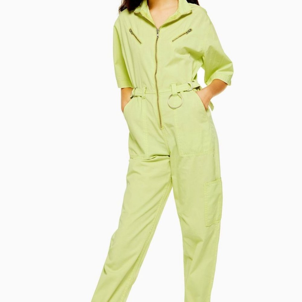 Topshop Lime Green Boiler Suit